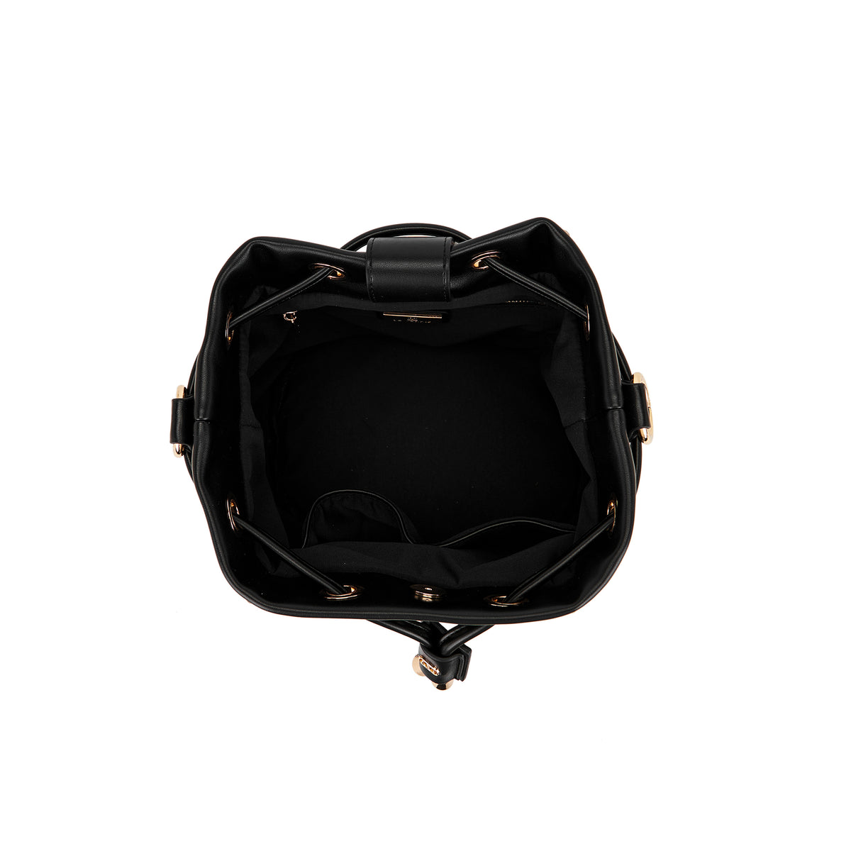 La Carrie borsa secchiello in ecopelle "Andromeda" Nero 162M-EM-215-ECO.BLACK-WHITE