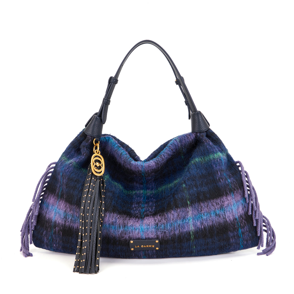 La Carrie borsa a spalla in tessuto ed ecopelle "Kerala" Multicolor 162M-TX-471-CEC.NAVY