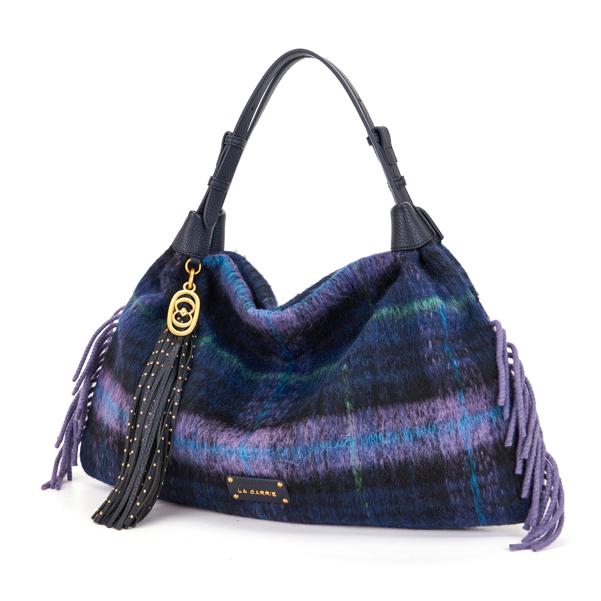 La Carrie borsa a spalla in tessuto ed ecopelle "Kerala" Multicolor 162M-TX-471-CEC.NAVY