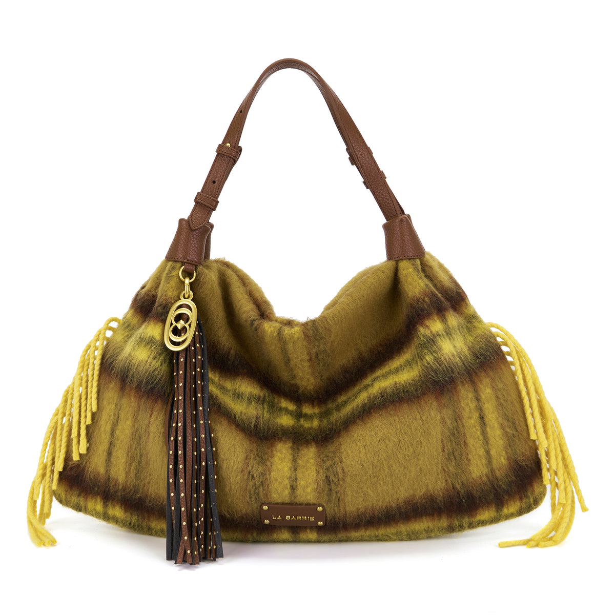 La Carrie borsa a spalla in tessuto ed ecopelle "Kerala" Multicolor 162M-TX-471-CEC.YELLOW