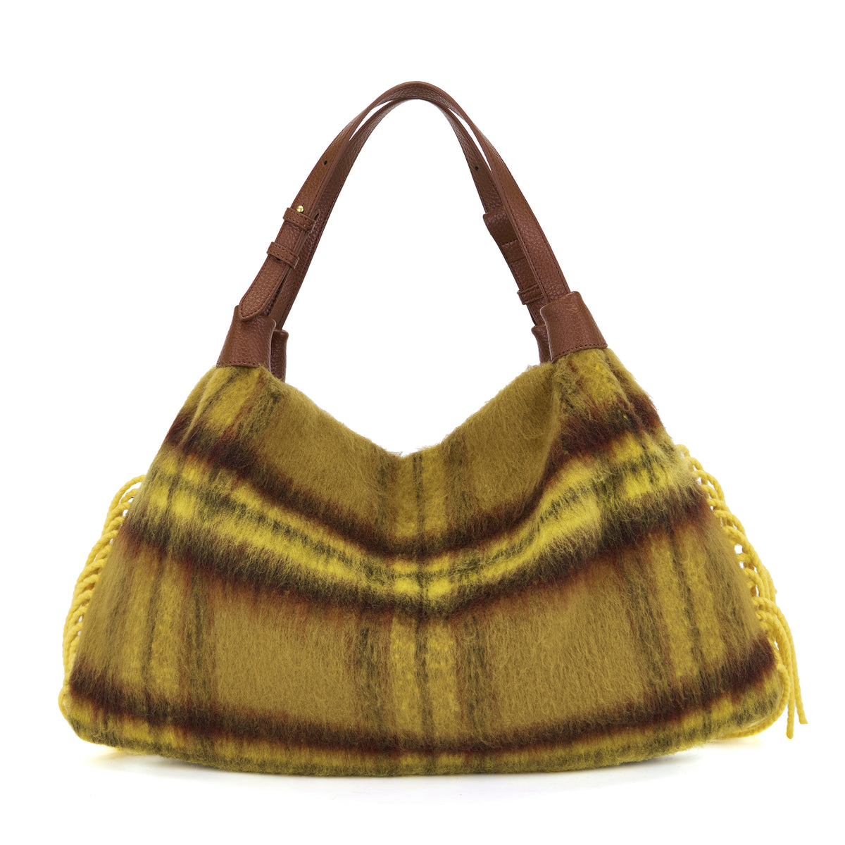 La Carrie borsa a spalla in tessuto ed ecopelle "Kerala" Multicolor 162M-TX-471-CEC.YELLOW