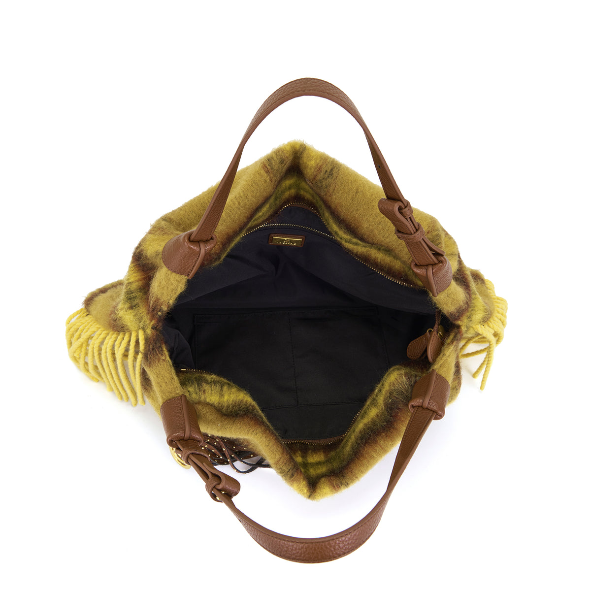 La Carrie borsa a spalla in tessuto ed ecopelle "Kerala" Multicolor 162M-TX-471-CEC.YELLOW