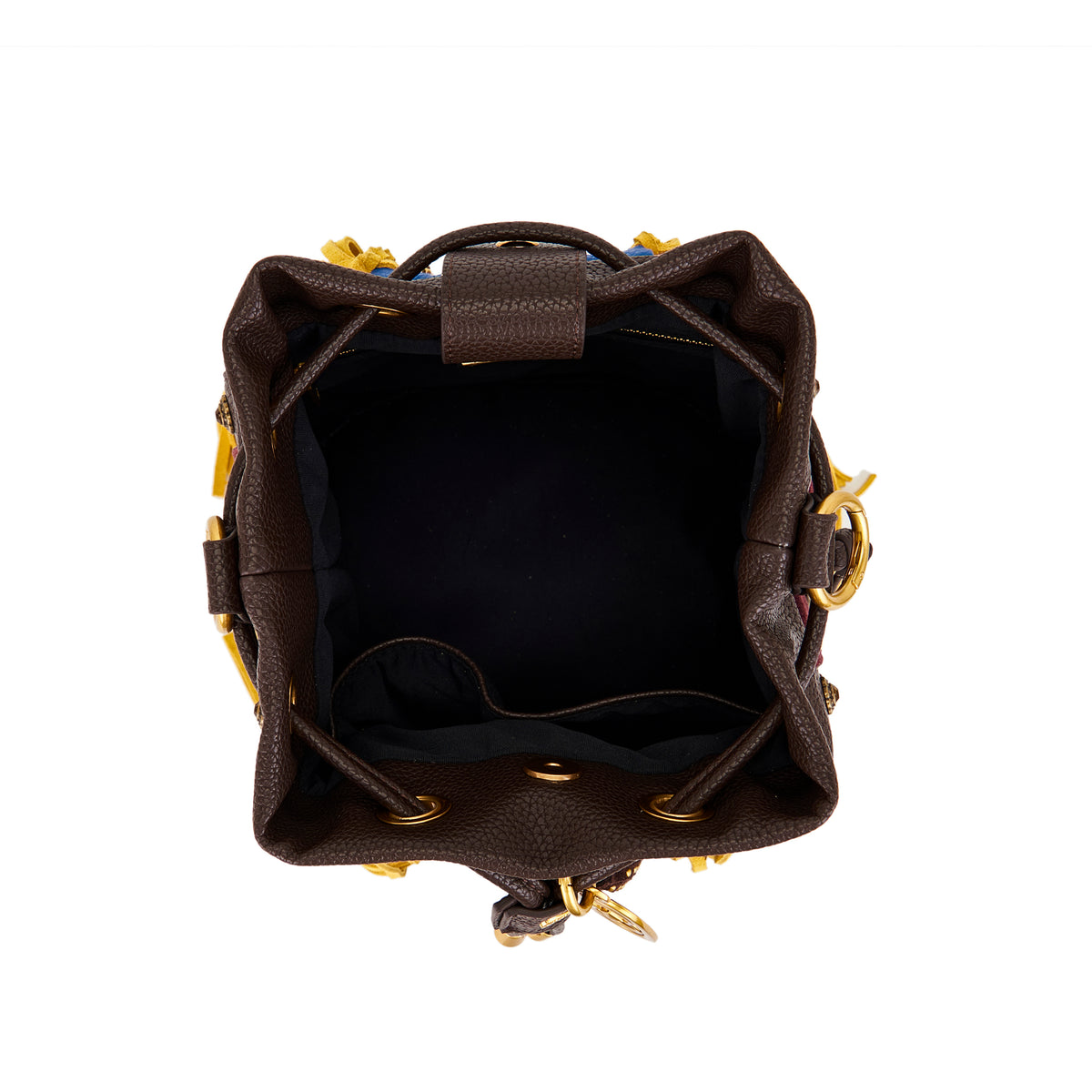 La Carrie borsa secchiello in ecopelle "Jungle" Multicolor 162P-EM-214-SHP.MULTI BURGUNDY