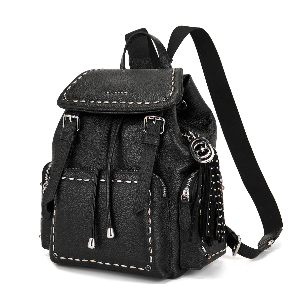 La Carrie zaino in pelle "Rock" Nero 162P-ZS-272-TBL.BLACK