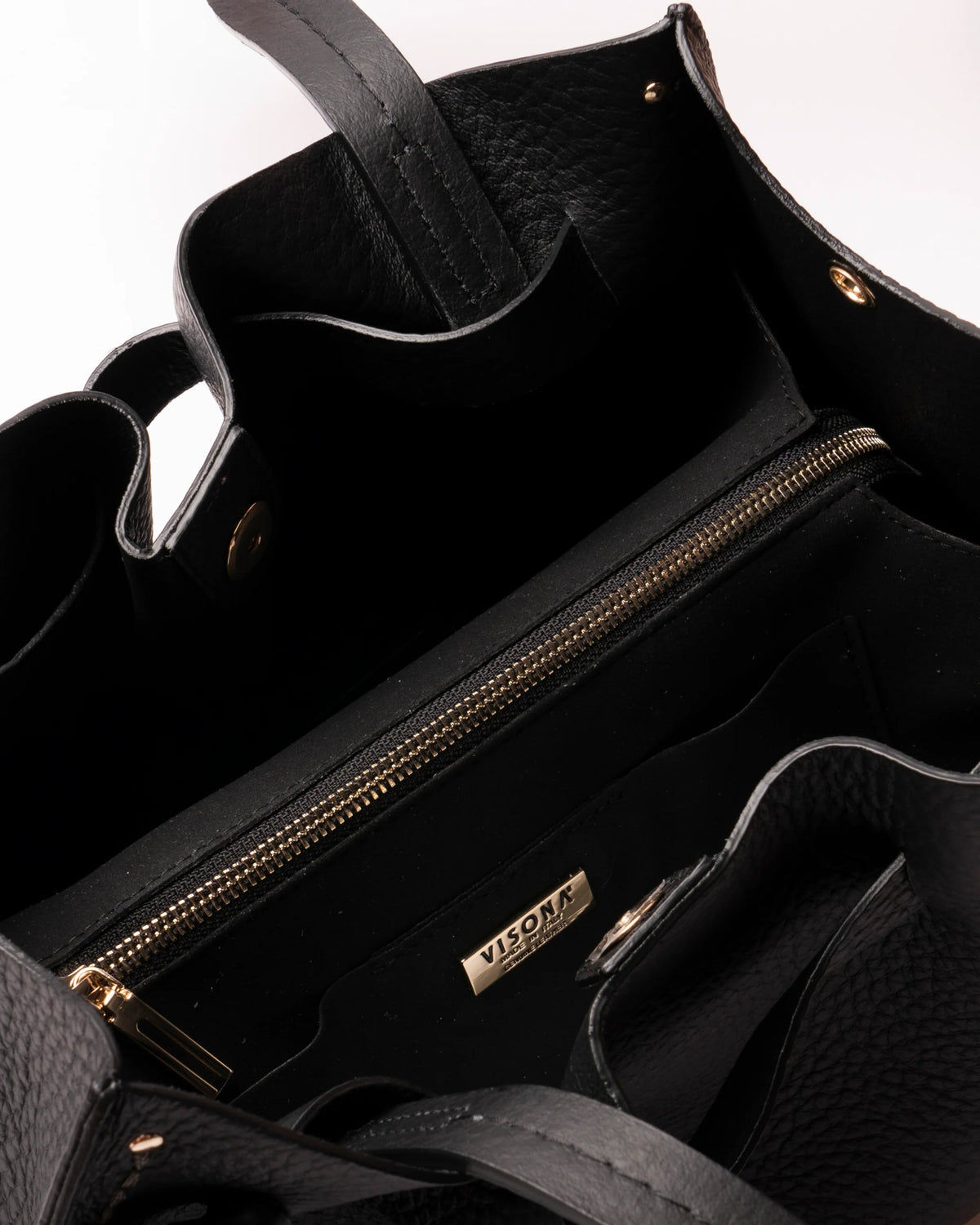 Visonà borsa shopping in pelle "Vittoria" Nero 24731.NERO