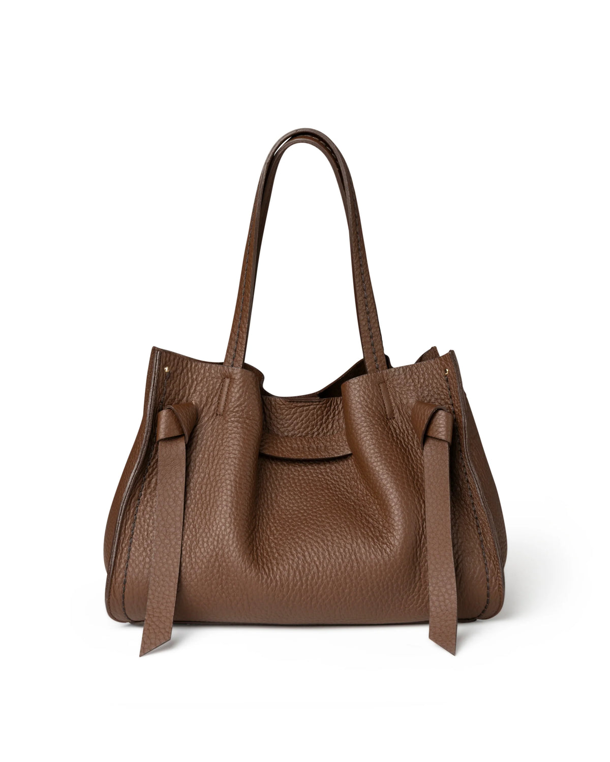 Visonà borsa shopping in pelle "Vittoria" Cuoio 24731.NOCE