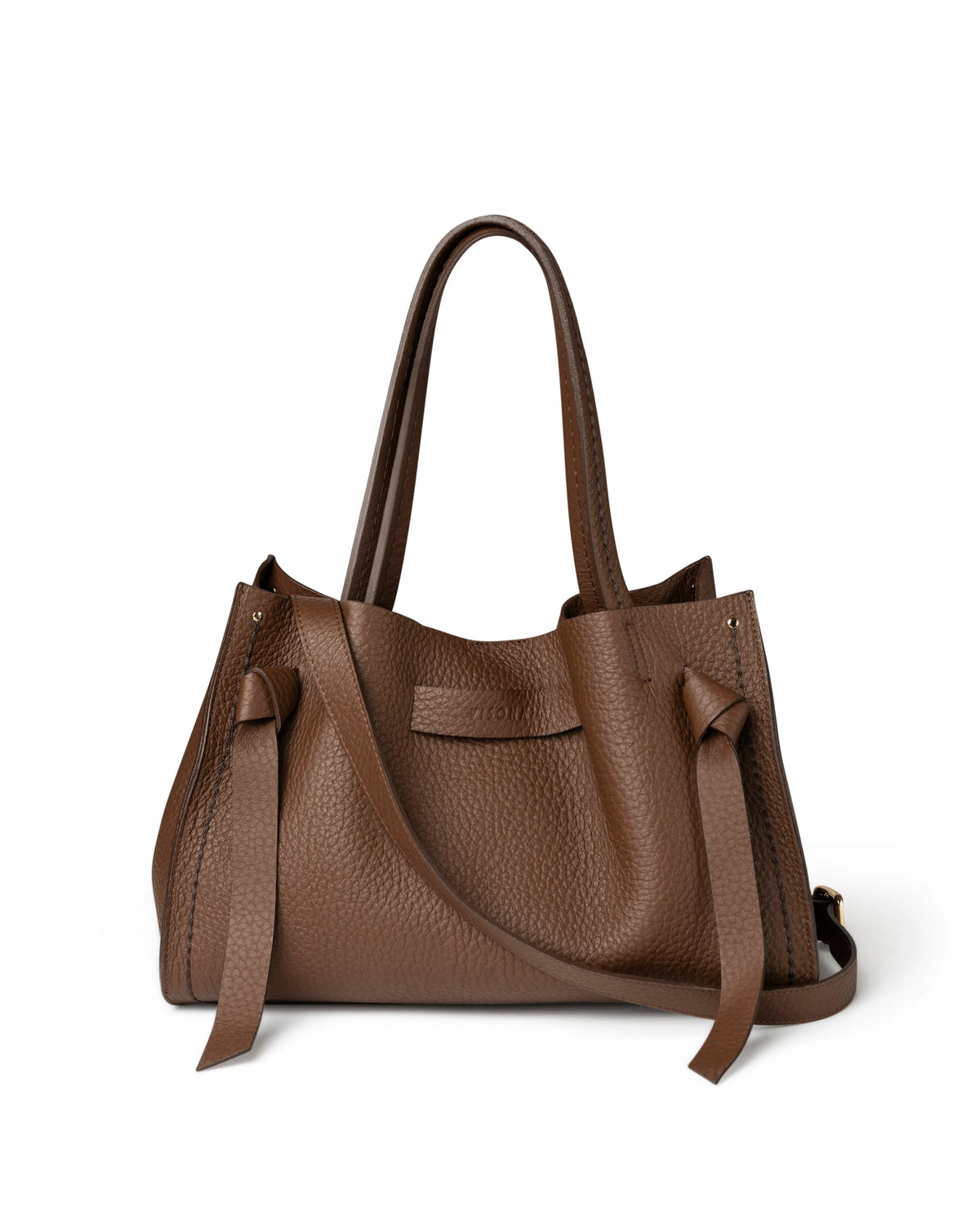 Visonà borsa shopping in pelle "Vittoria" Cuoio 24731.NOCE