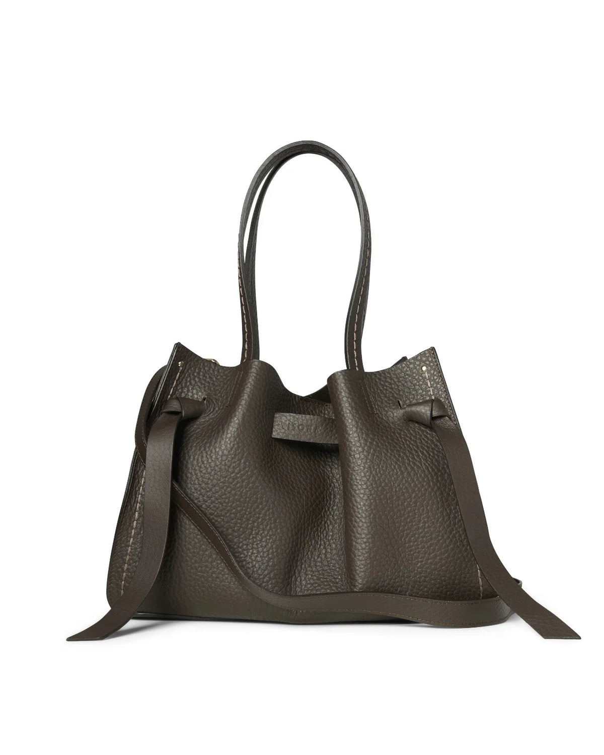 Visonà borsa shopping in pelle "Vittoria" Marrone 24731.TESTA DI MORO