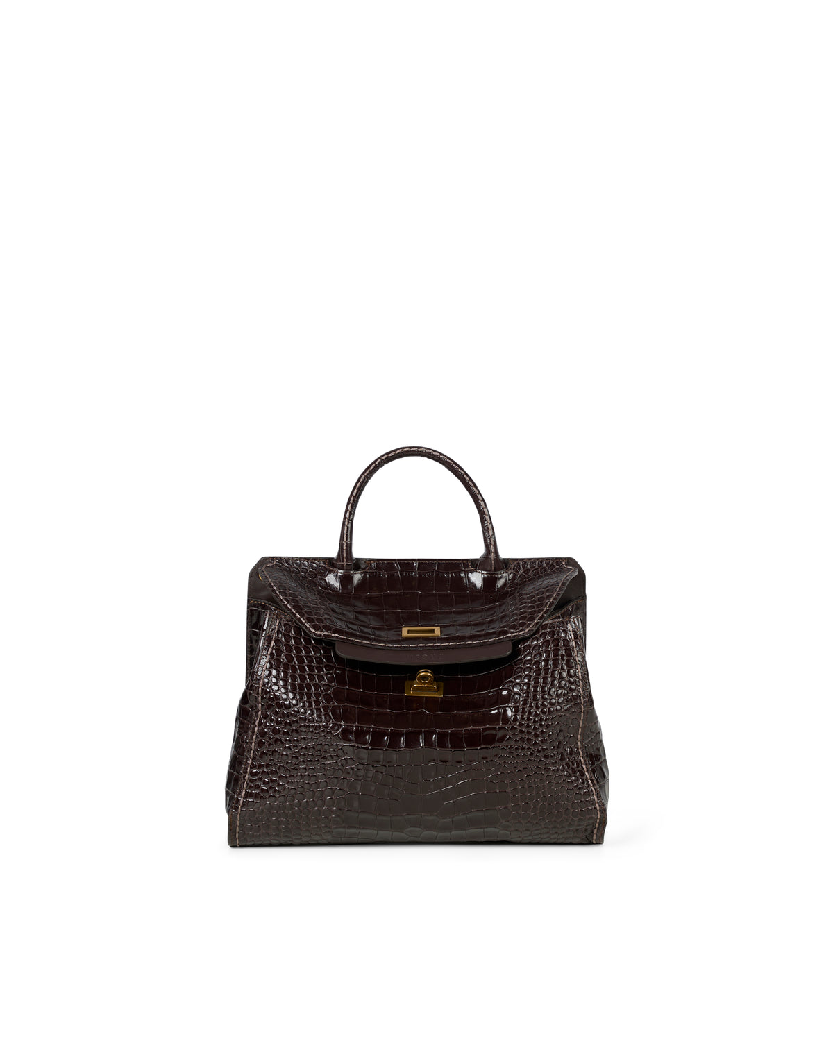 Visonà borsa a mano in pelle "Ornella" Marrone 26821 ST-COCCO.T-MORO