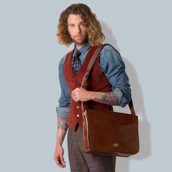 The Bridge messanger in pelle "Story" Marrone 05371101.14