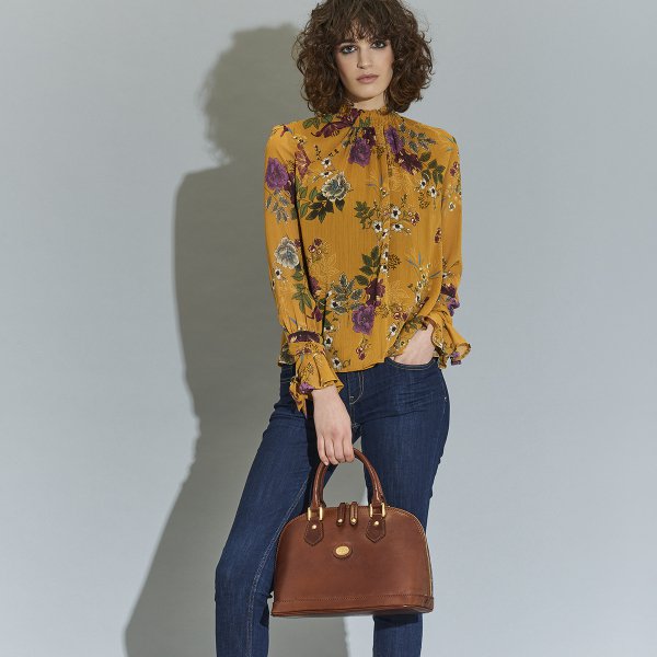 The Bridge borsa a mano in pelle "Story" Marrone 04855901.14