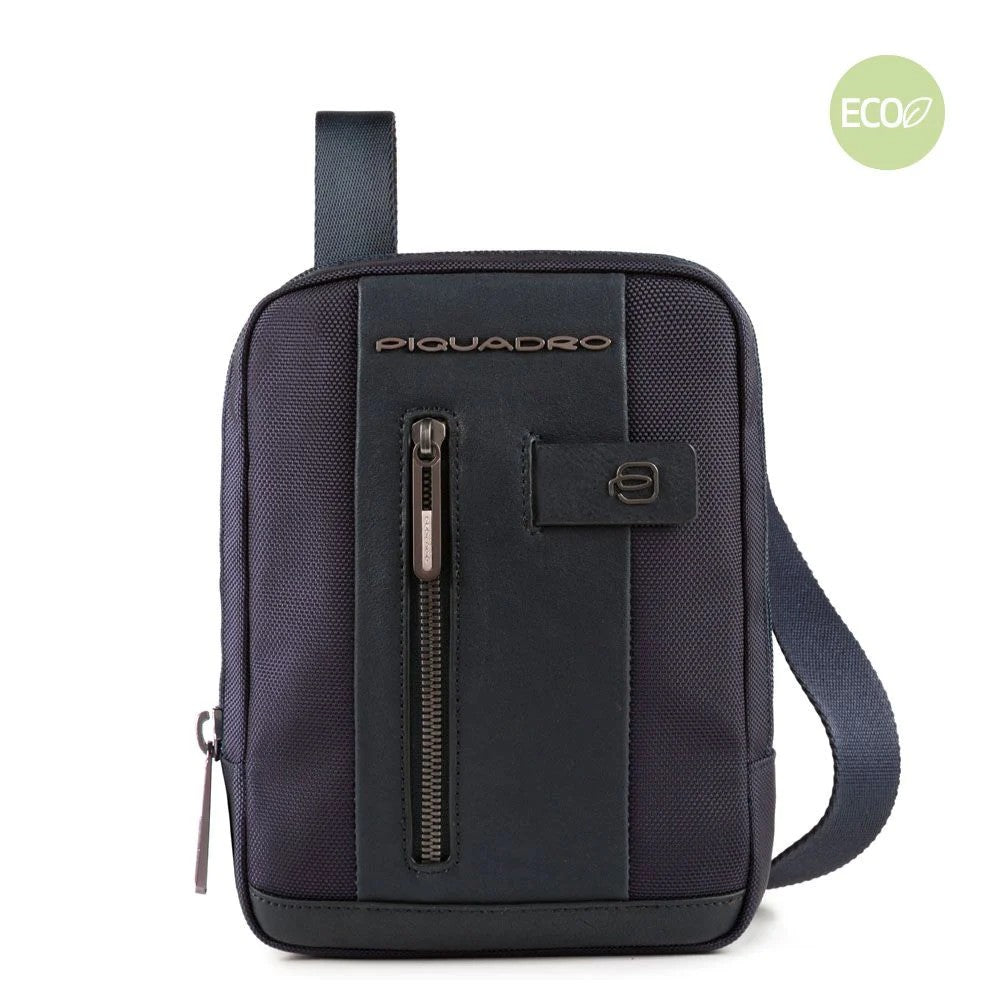 Piquadro borsello in tessuto e pelle "Brief 2 Blu CA3084BR2.BLU