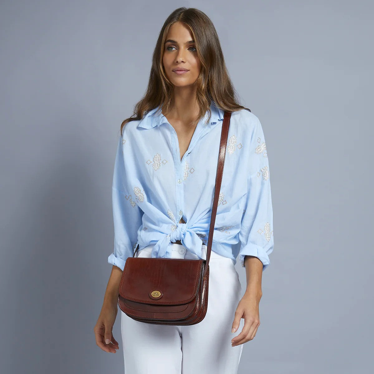 The Bridge borsa a tracolla in pelle "Story" Marrone 04402201.14
