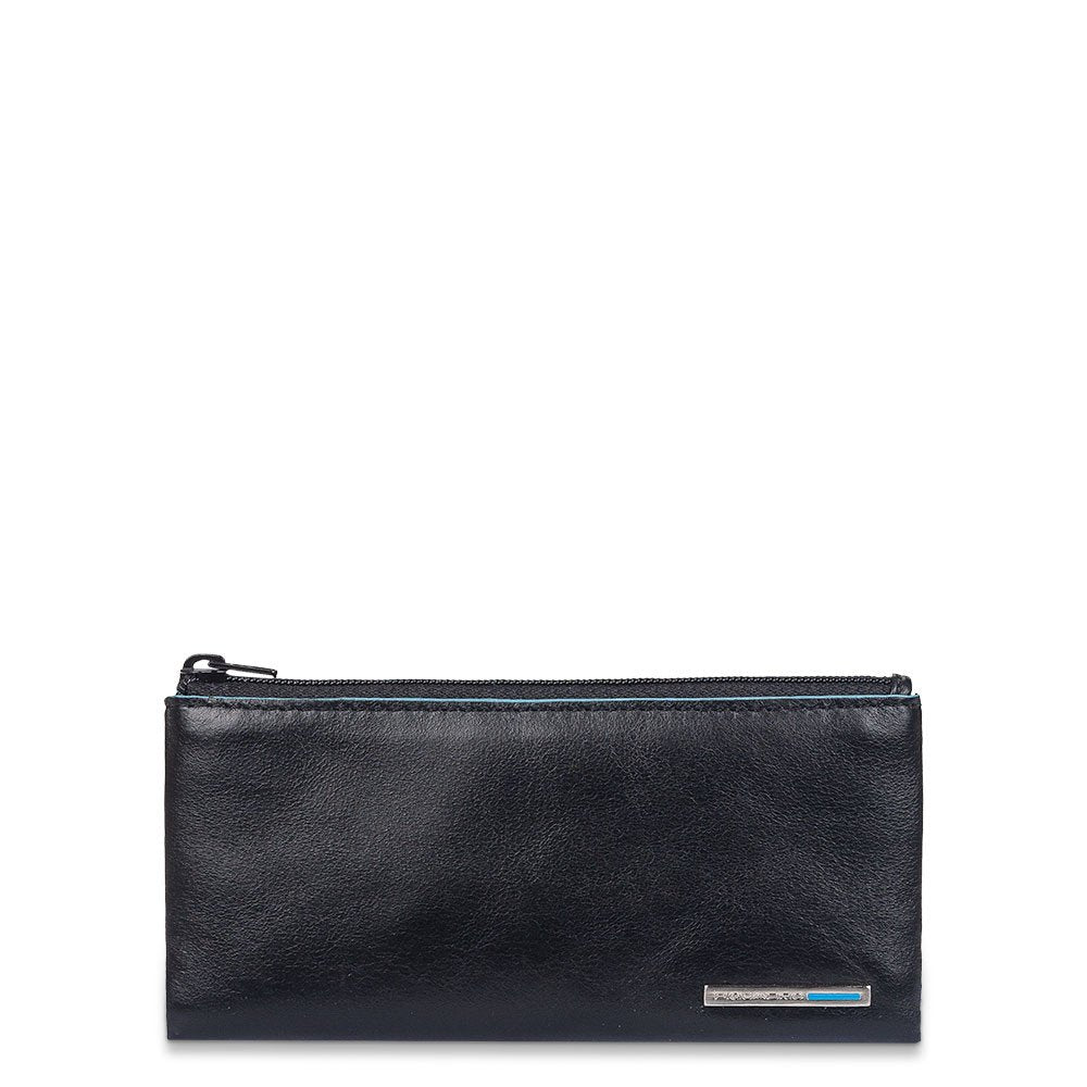 Piquadro portachiavi bustina in pelle "B2 - Blue Square" Nero PC1514B2.N