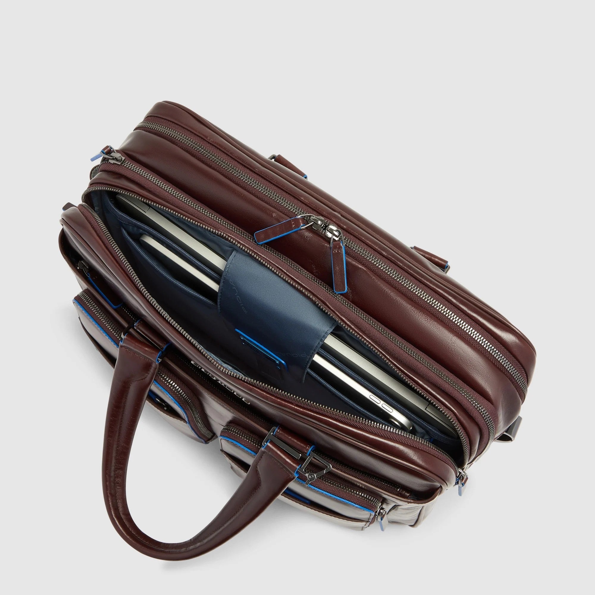 Piquadro borsa cartella da lavoro in pelle "Blue Square" Marrone CA2765B2.MO