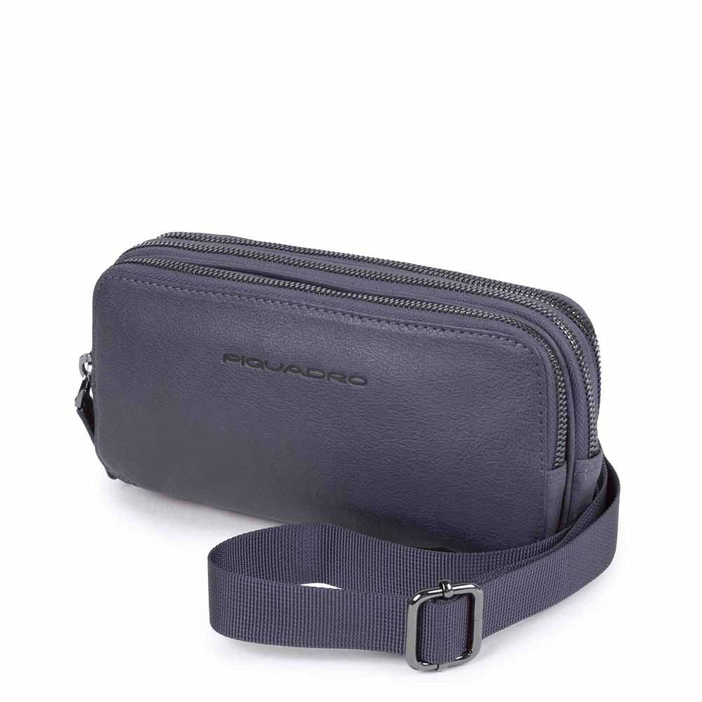 Piquadro pochette in pelle "B3 - Black Square" Blu AC2141B3.BLU