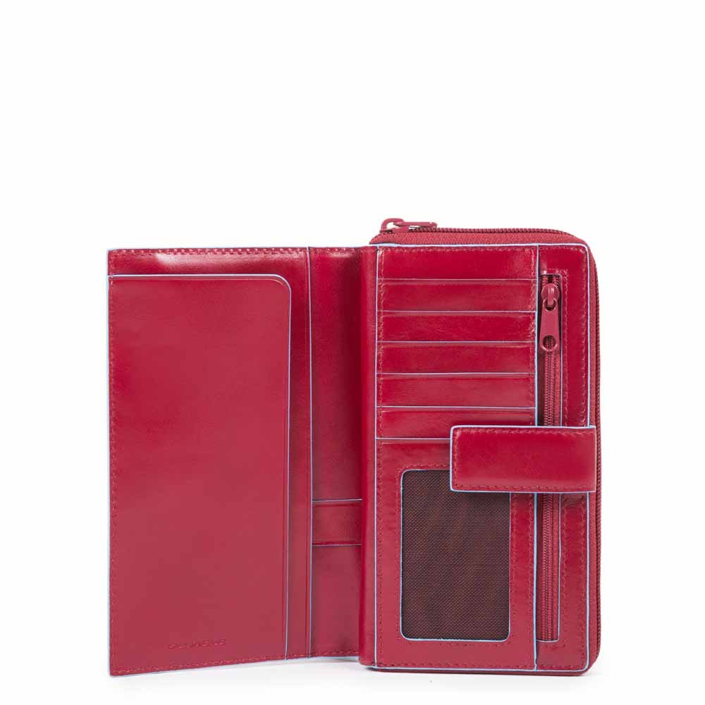 Piquadro portafogli in pelle "Blue Square" Rosso PD1354B2R.R
