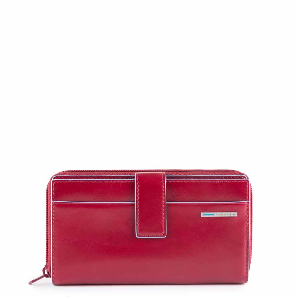 Piquadro portafogli in pelle "Blue Square" Rosso PD1354B2R.R