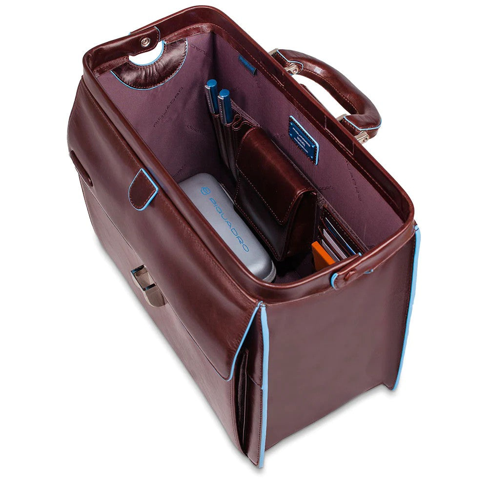 Piquadro borsa medico in pelle "Blue Square" Marrone CA2007B2.MO