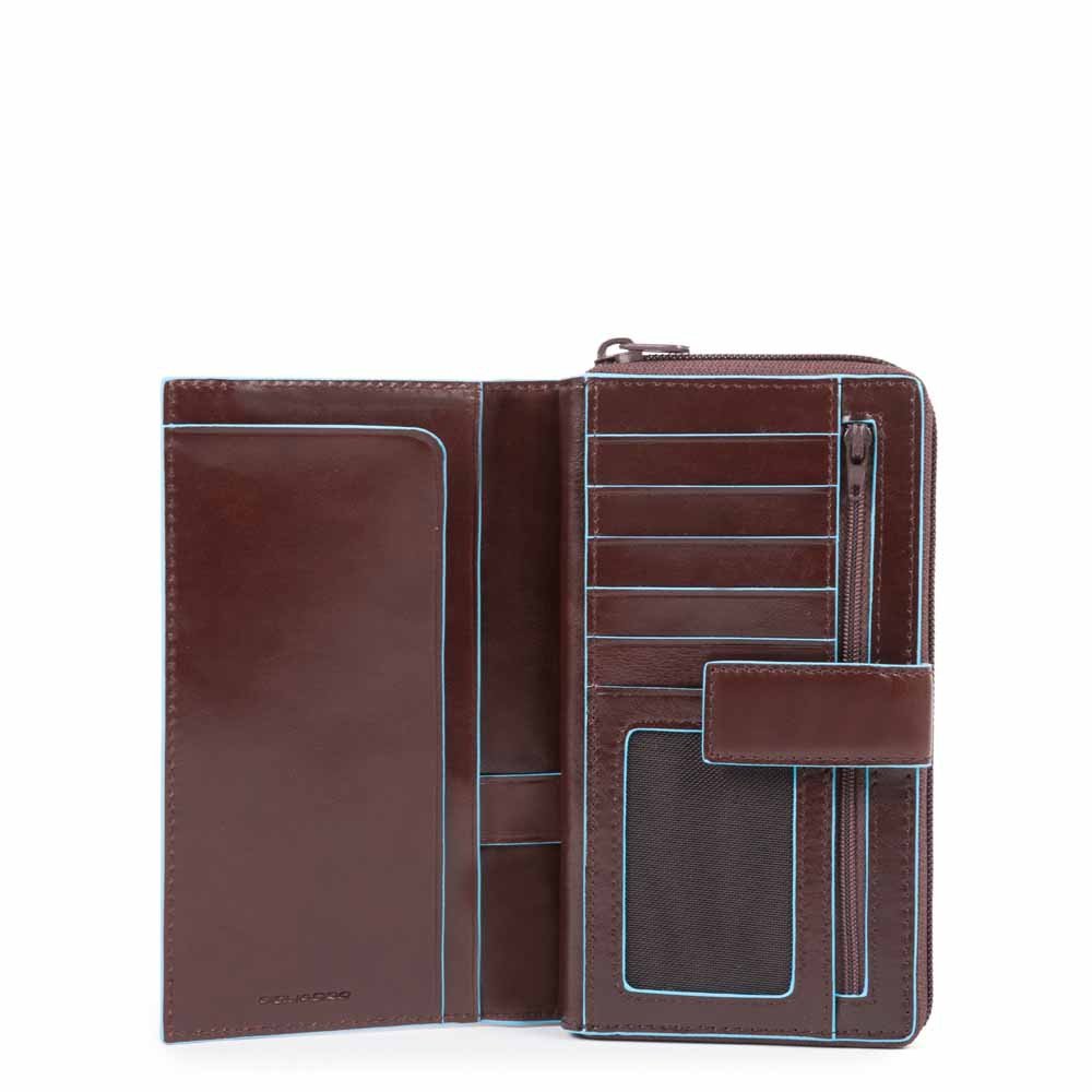 Piquadro portafogli in pelle "B2 - Blue Square" Marrone PD1354B2R.MO