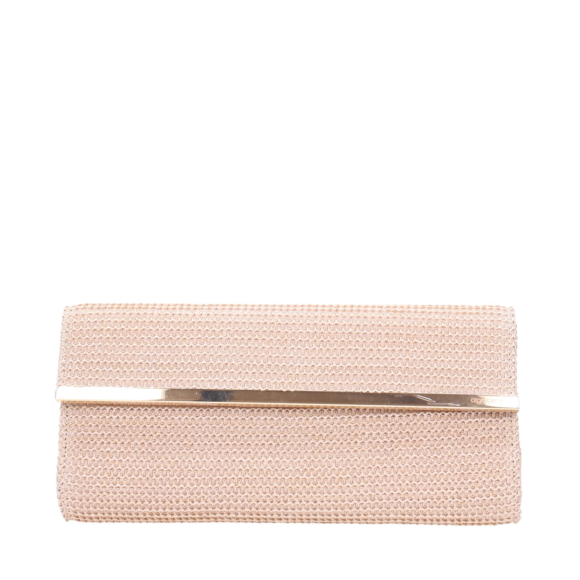 Olga Berg borsa da cerimonia in raffia "Willow" Beige OB6381.NATURAL