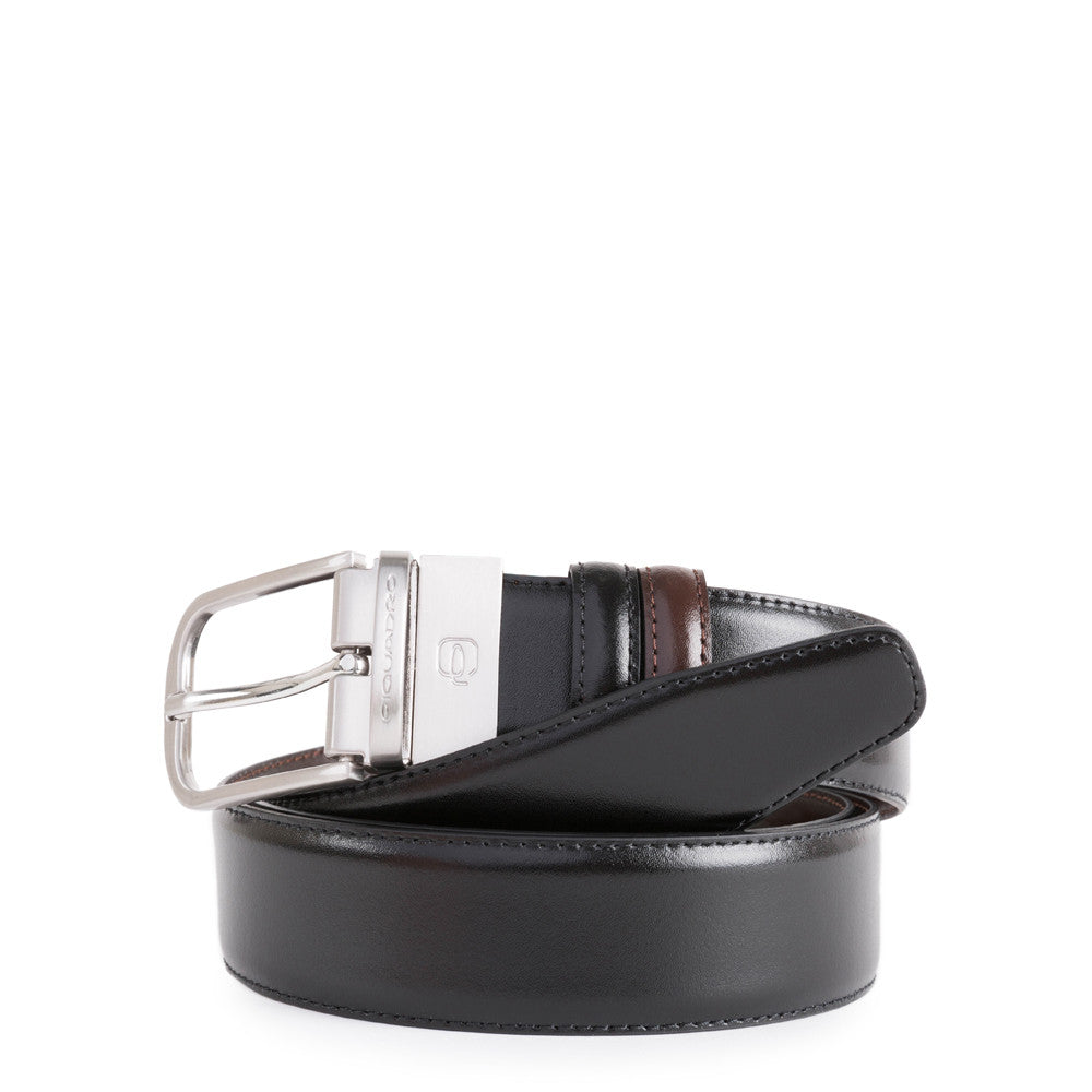 Piquadro cintura reversibile in pelle "C11" Nero/marrone CU3049C11.NM