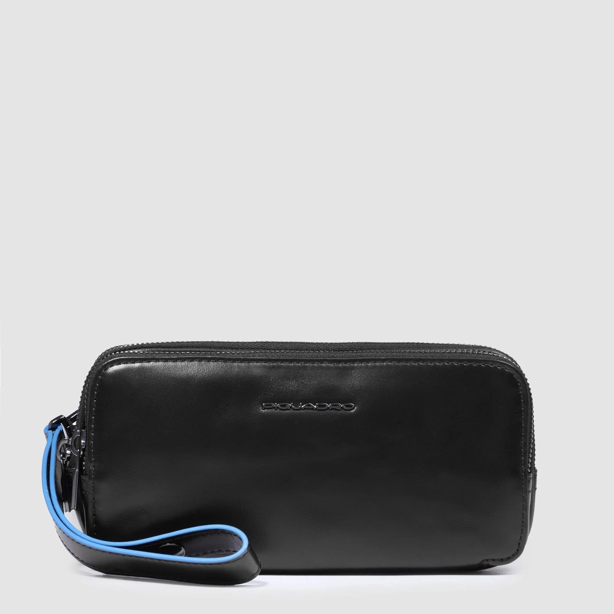 Piquadro pochette in pelle "B2 - Blue Square" Nero AC2141B2.N