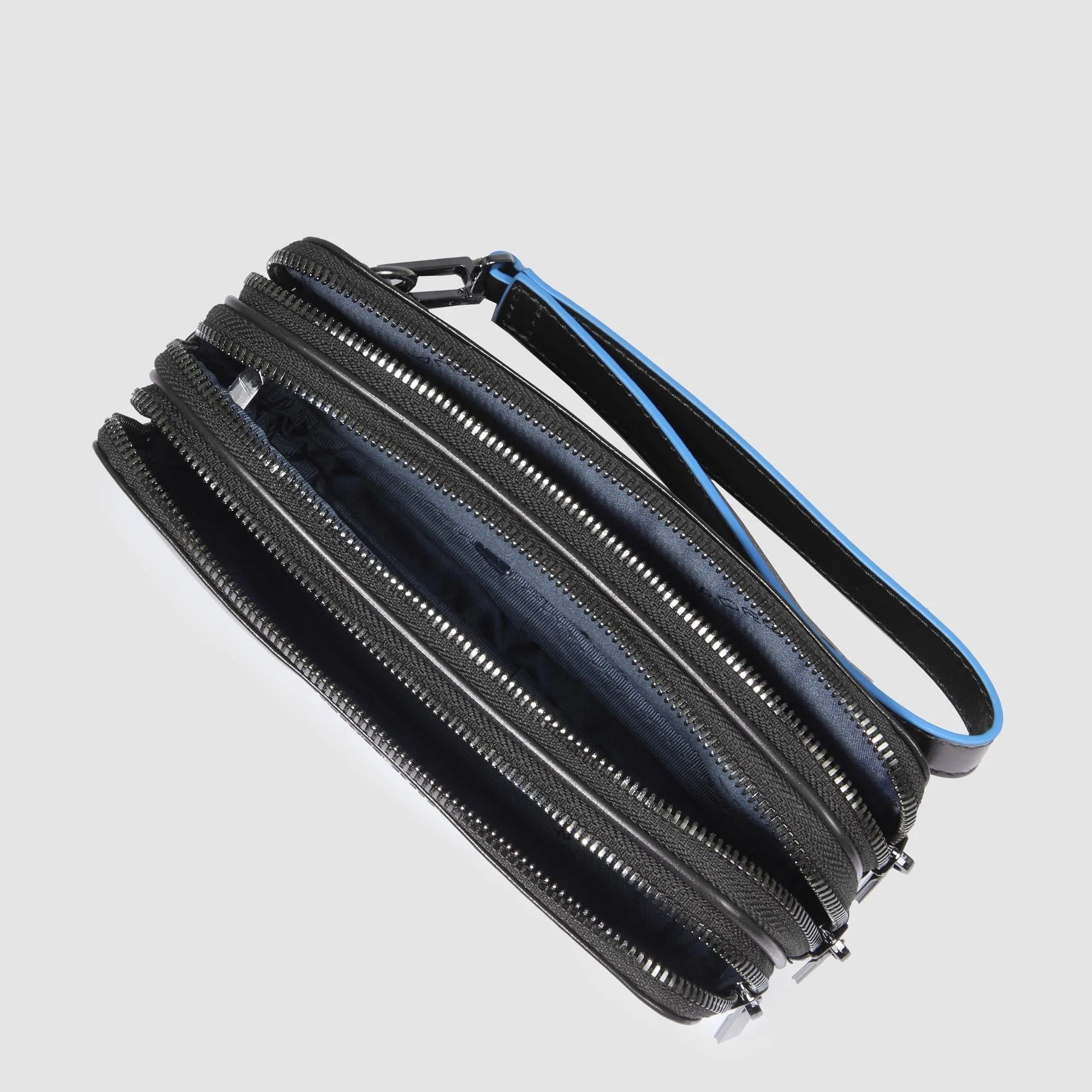 Piquadro pochette in pelle "B2 - Blue Square" Nero AC2141B2.N