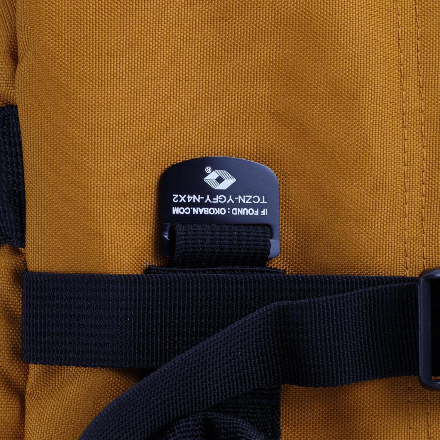 Cabin Zero zaino 28L da viaggio in tessuto "Classic" Giallo CZ08.1309 ORANGE CHILL