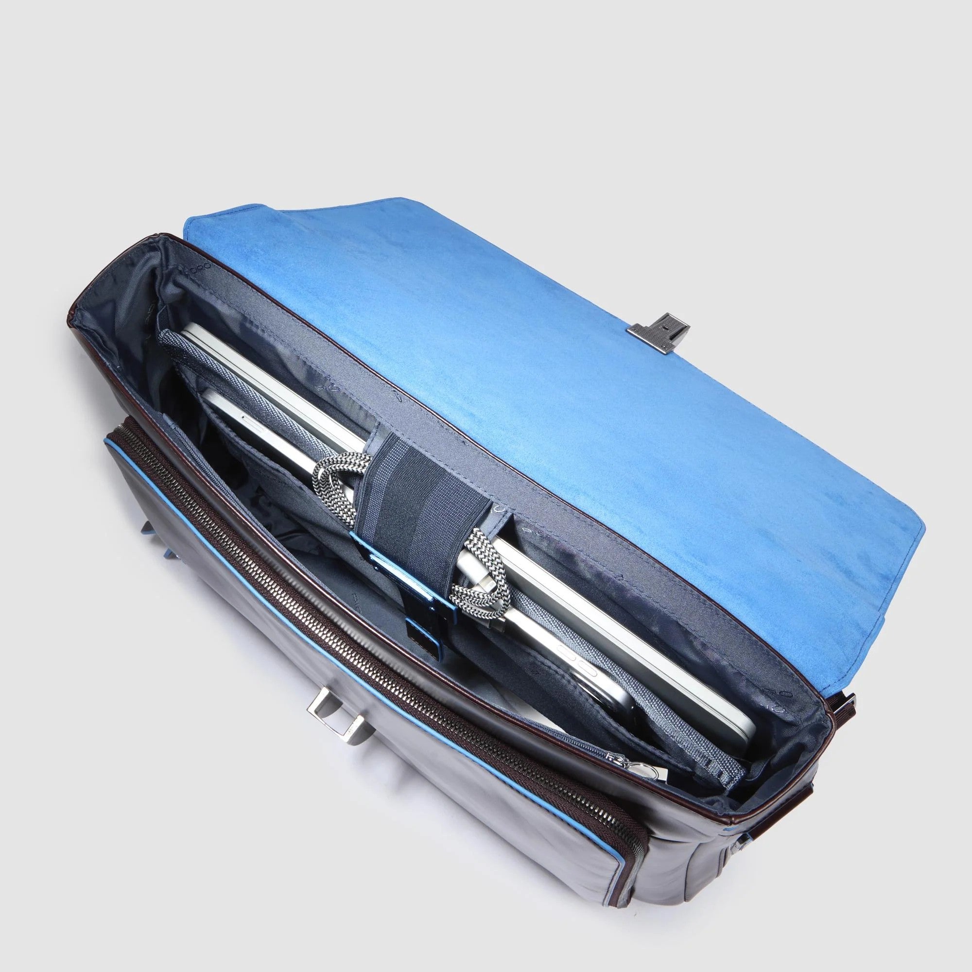 Piquadro borsa cartella da lavoro in pelle "Blue Square" Marrone CA3111B2.MO