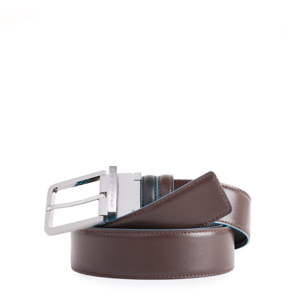 Piquadro cintura reversibile in pelle "B2 - Blue Square" Nero/marrone CU2619B2.NMO