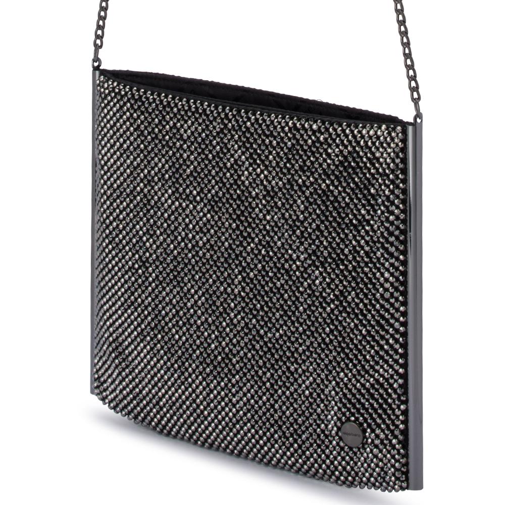 Olga Berg borsa da cerimonia in metallo "Olympia" Grigio OB5279.GUN METAL