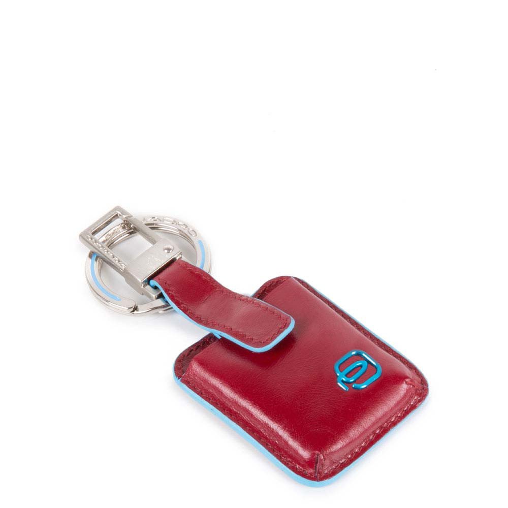 Piquadro portachiavi connequ in pelle "B2 - Blue Square" Rosso AC3954B2.R