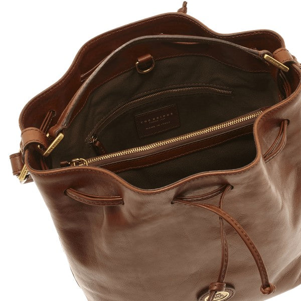 The Bridge secchiello in pelle "Story" Marrone 04094601.14