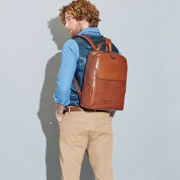 The Bridge zaino in pelle "Williamsburg" Marrone 06140701.90