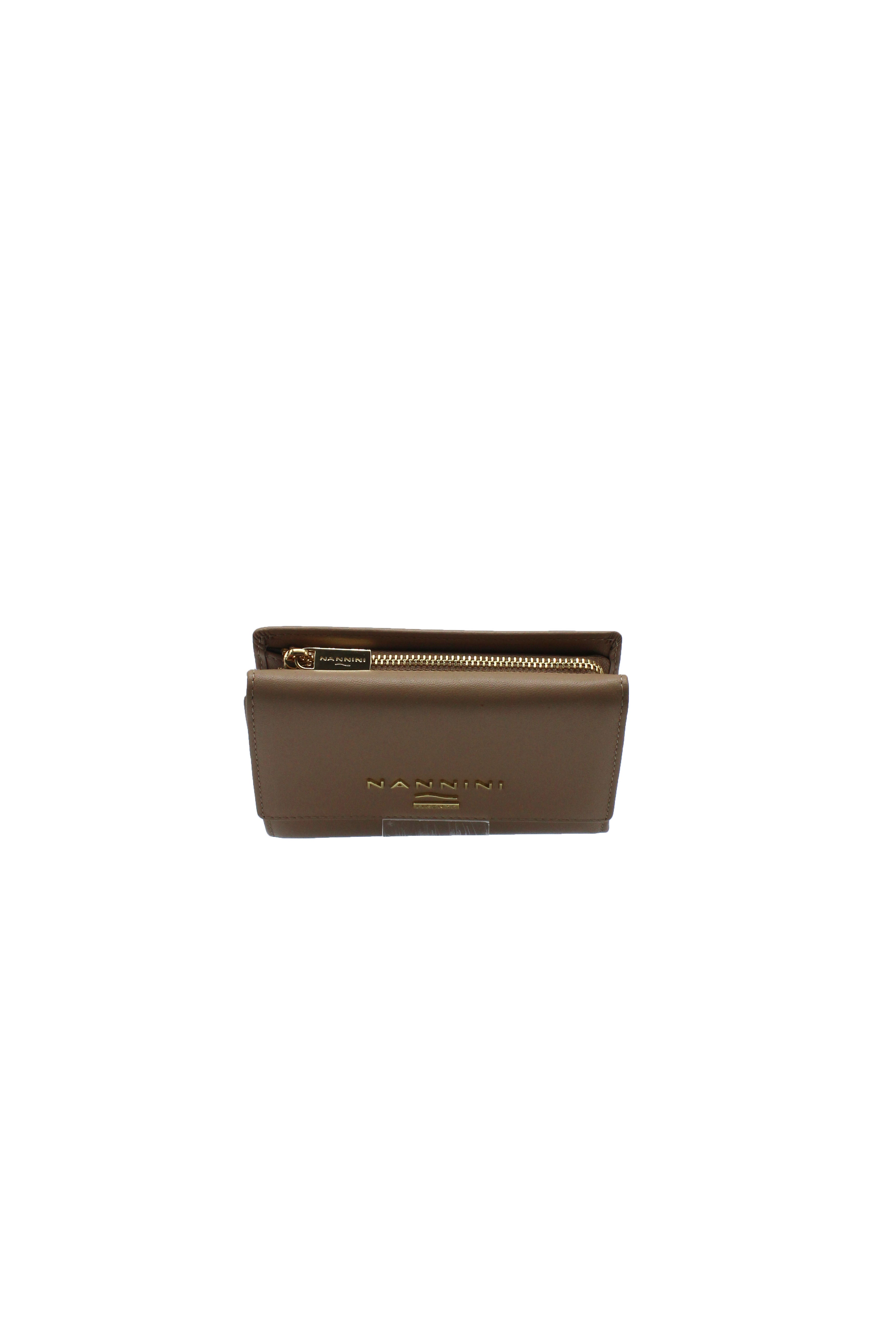 Nannini portafogli in pelle "Seduction Caracas" Beige QB0681.Beige