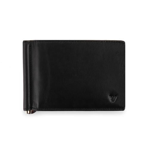 Roncato portafogli con molletta in pelle "Pascal" Nero 412906.01