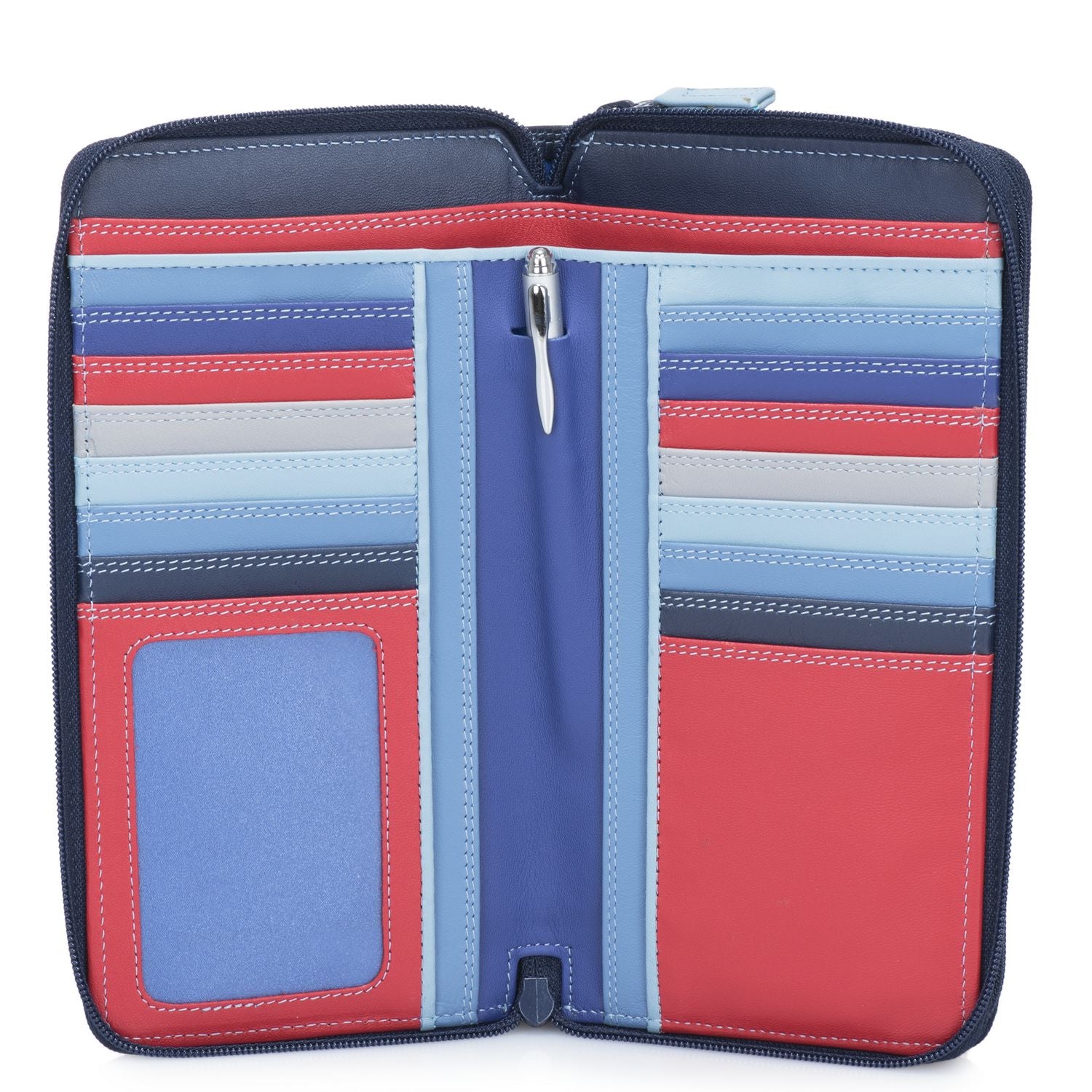 Mywalit portafogli doppia zip in pelle "Classic" Multicolor 375.127 ROYAL