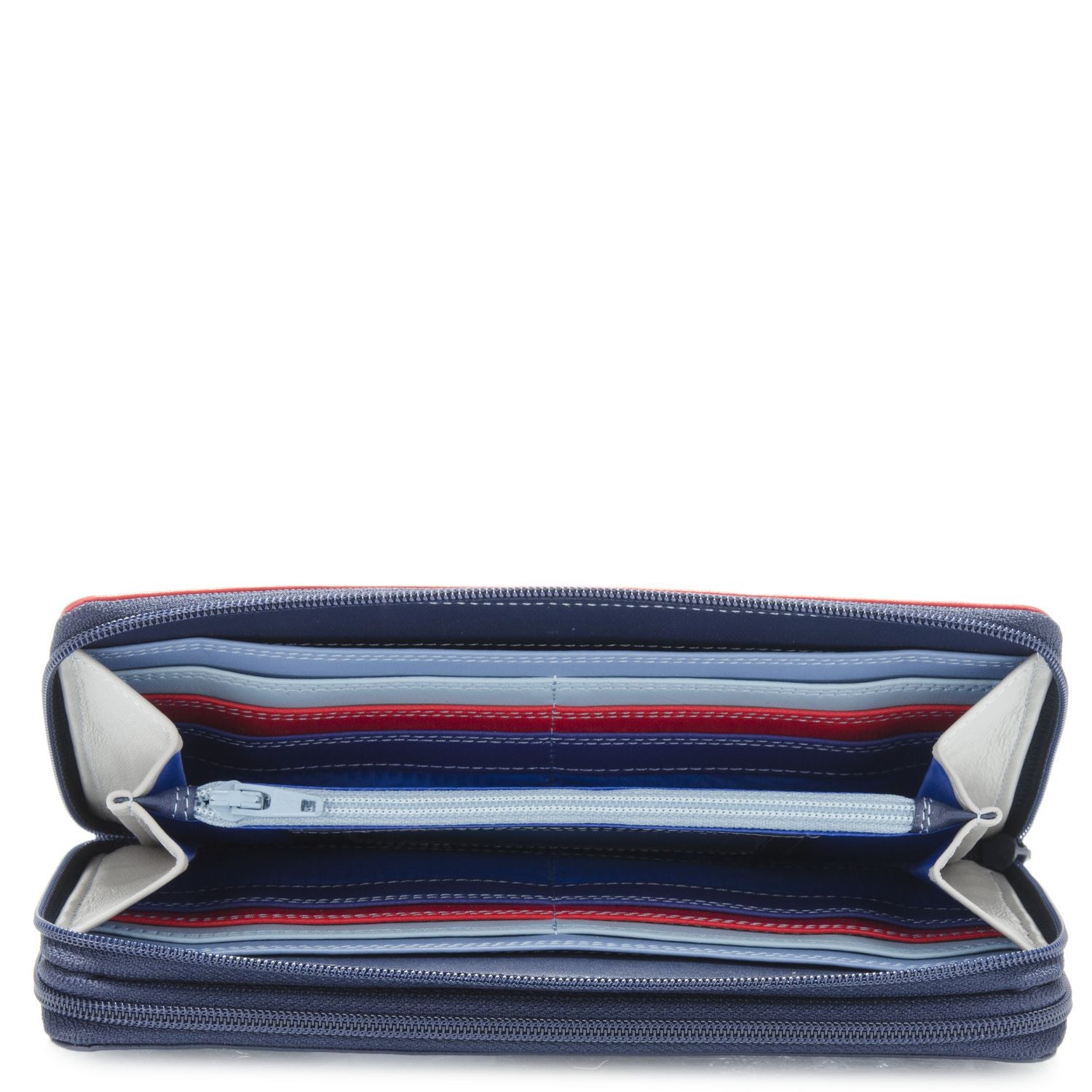 Mywalit portafogli doppia zip in pelle "Classic" Multicolor 375.127 ROYAL