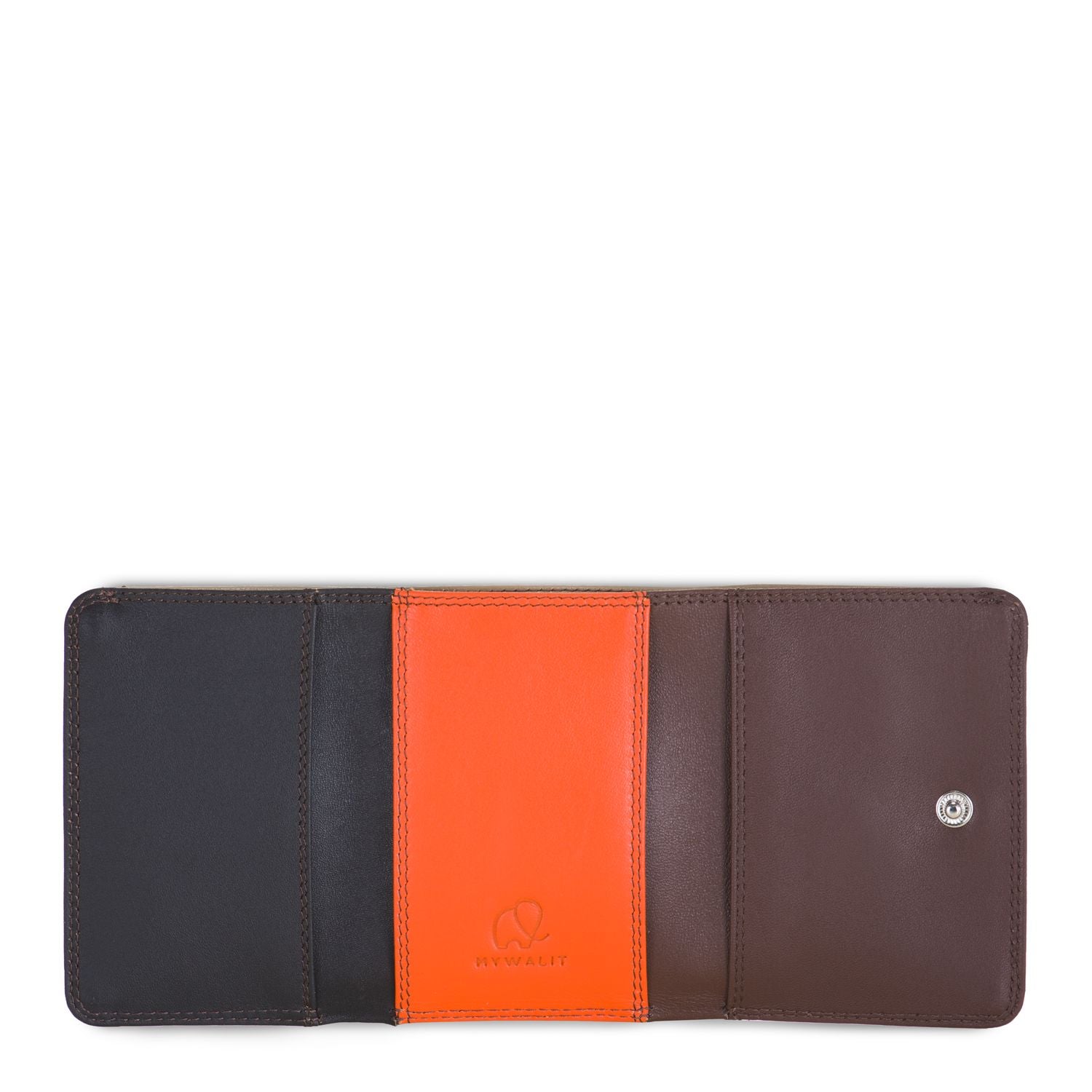 Mywalit portafogli piccolo in pelle "Classic" Multicolor 243.158 CACAO