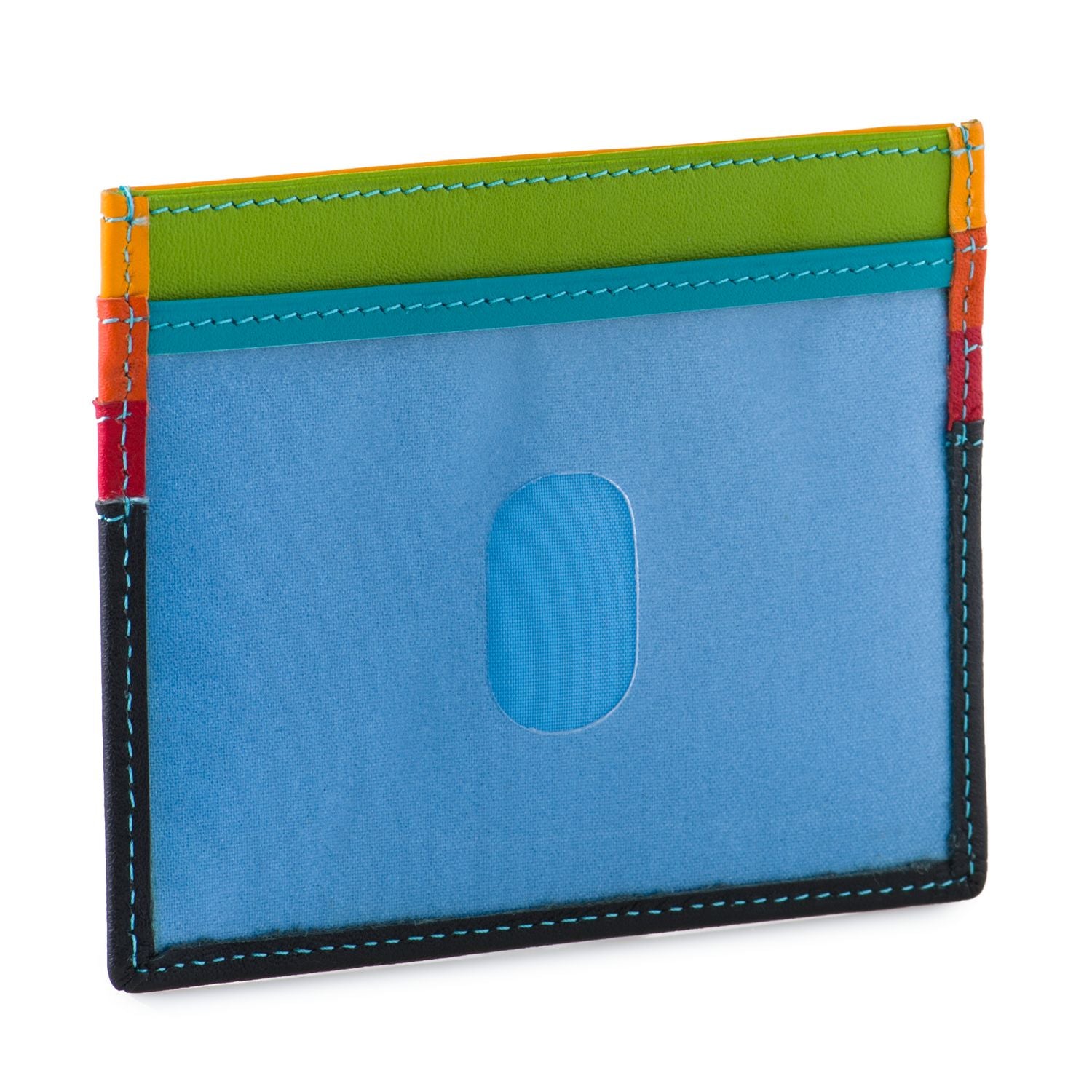 Mywalit porta carte di credito in pelle "Classic" Multicolor 110.4 BLACK PACE