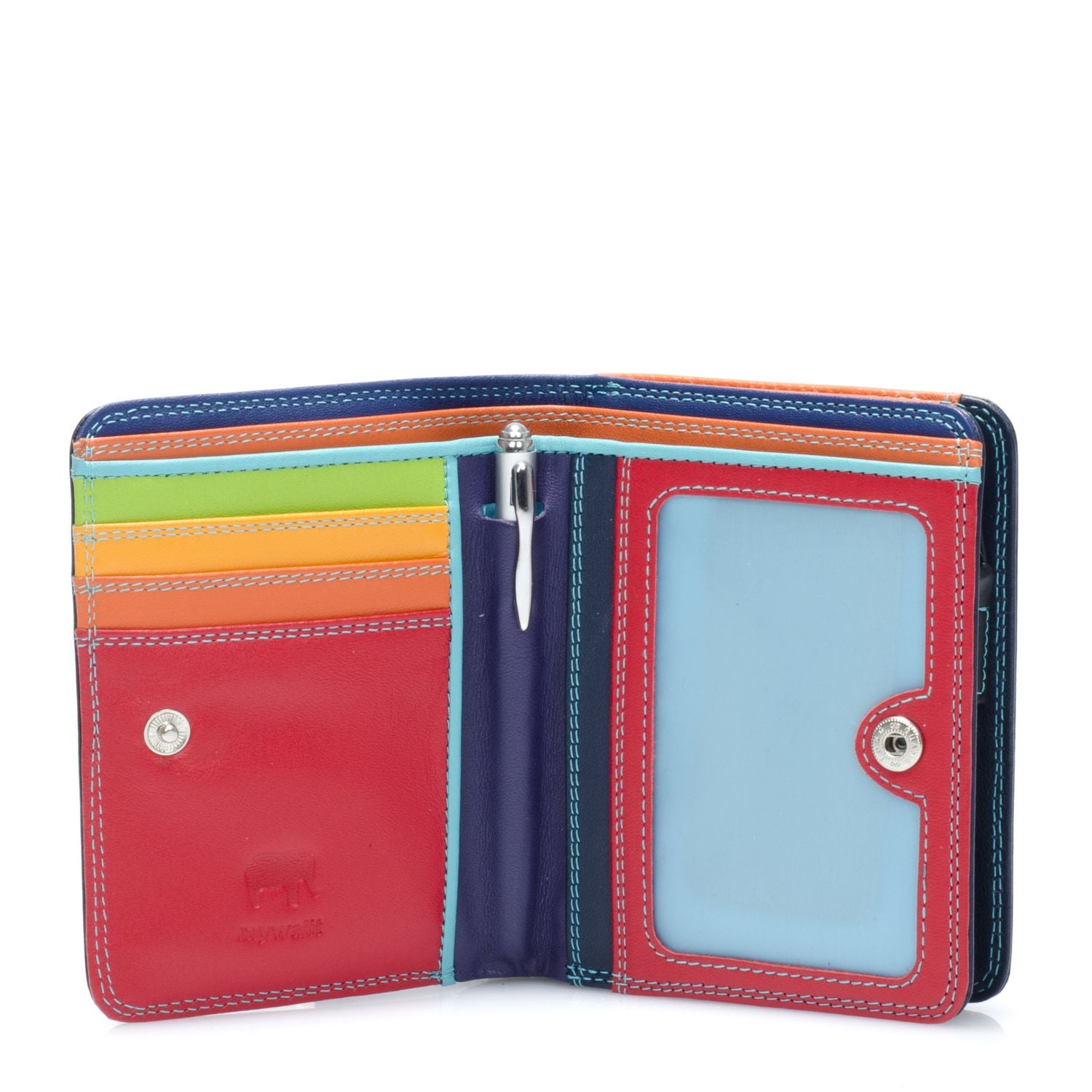 Mywalit portafogli in pelle "Classic" Multicolor 231.4 BLACK/PACE