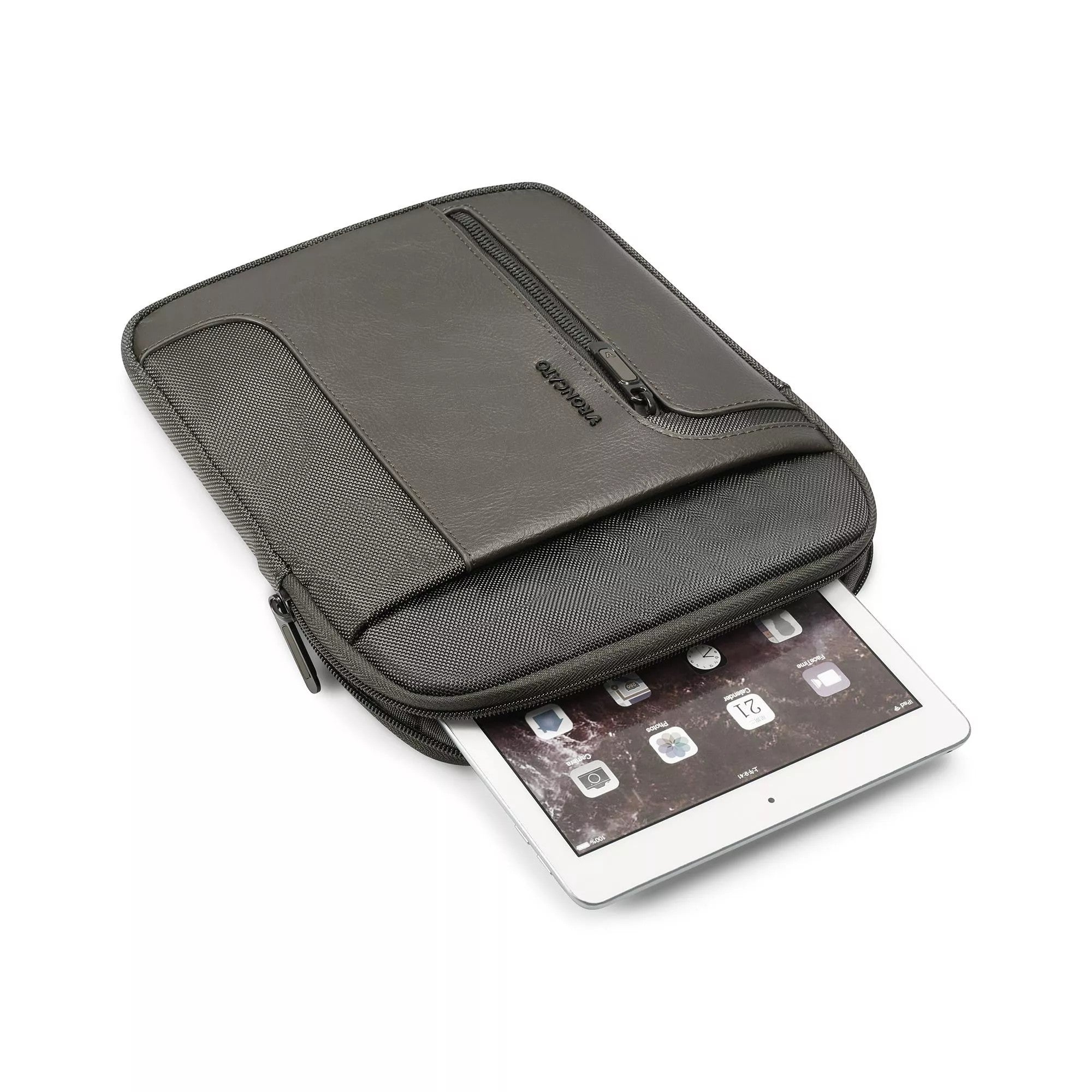 Roncato borsello piatto in tessuto "Panama 4 Tortora 400891.45
