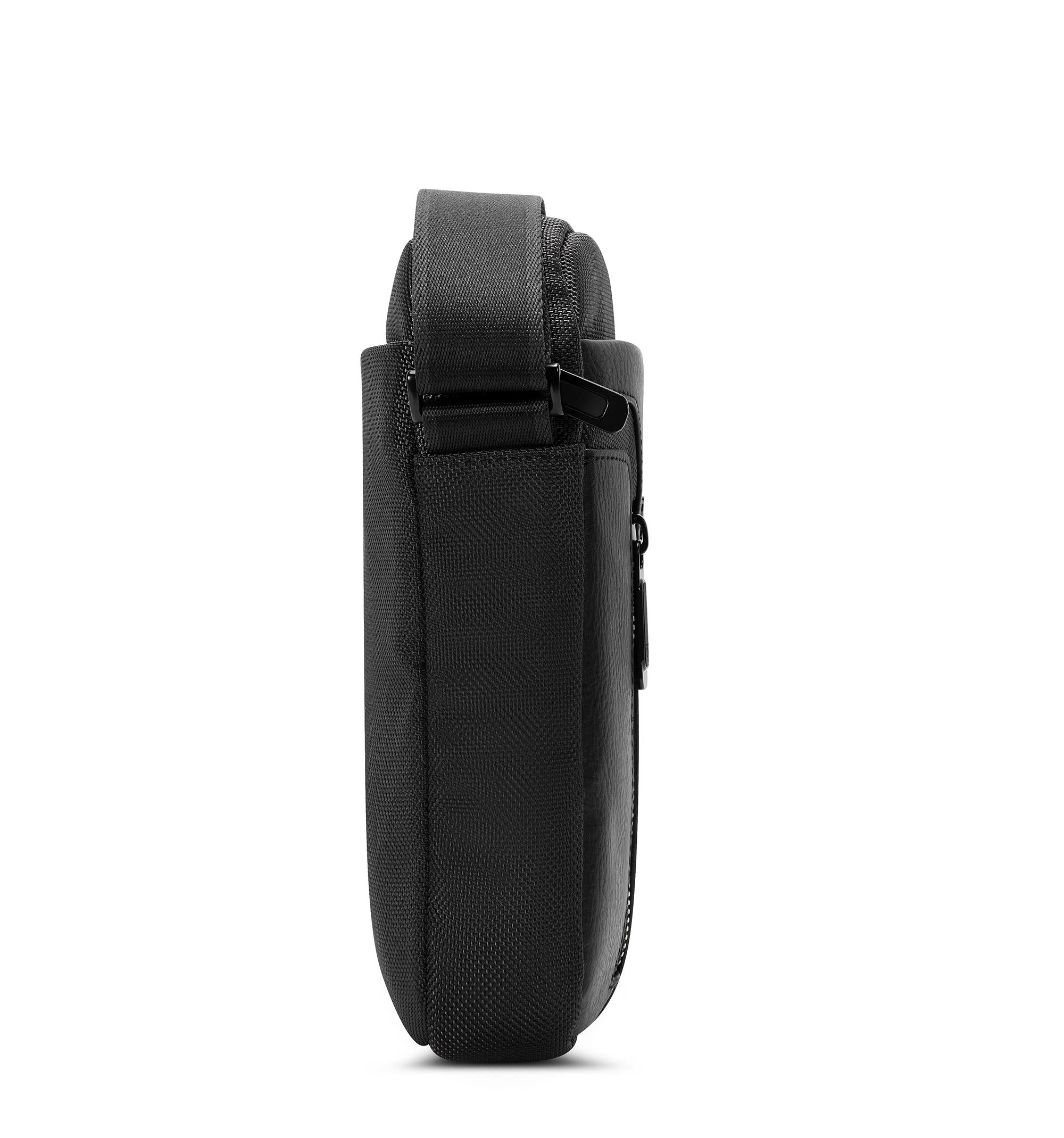 Roncato borsello in tessuto ed ecopelle "Panama 4 Nero 400892.01