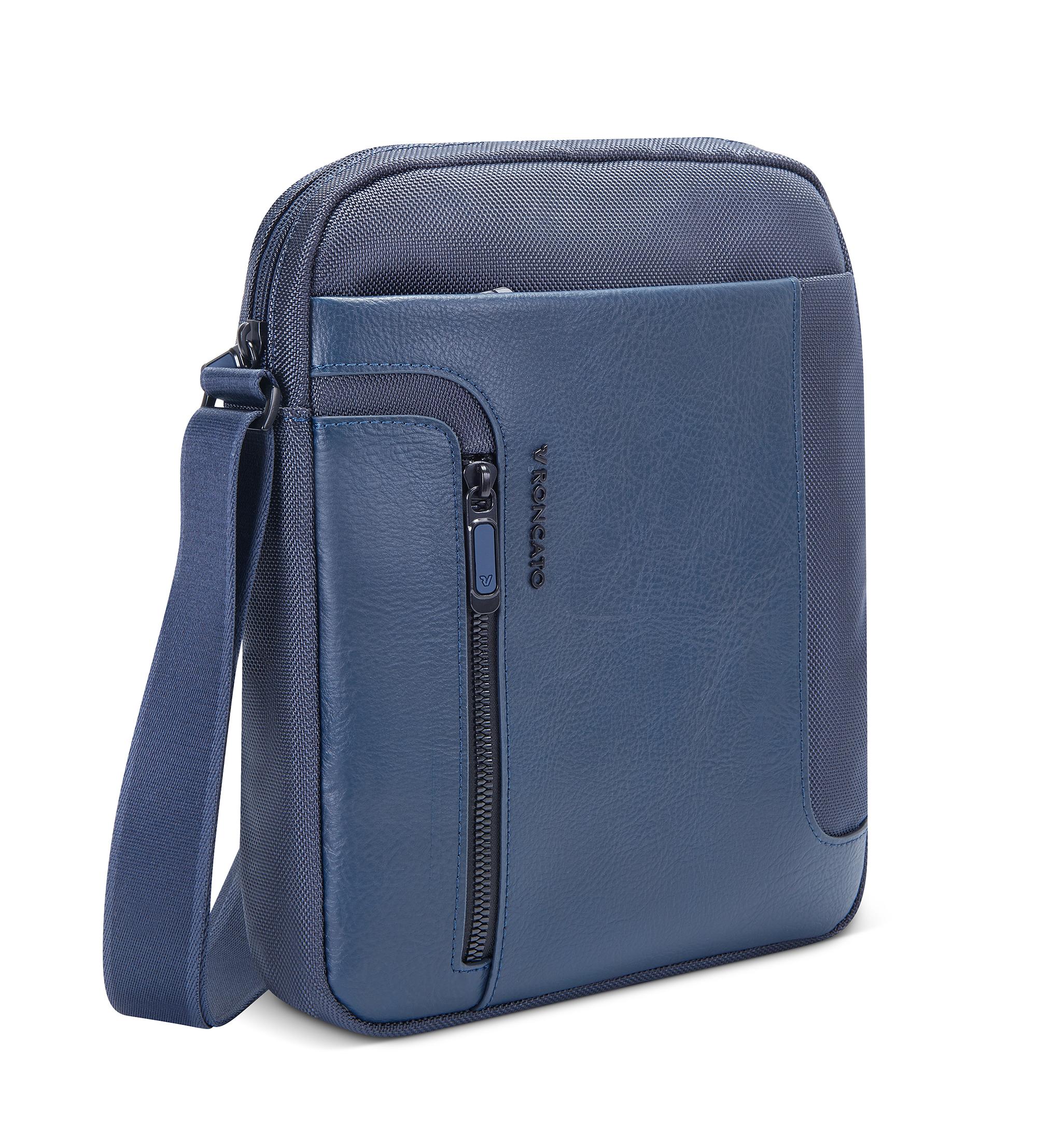 Roncato borsello in tessuto ed ecopelle "Panama 4 Blu 400893.23