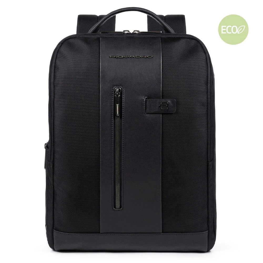 Piquadro zaino in tessuto e pelle "Brief 2 Nero CA4818BR2.N