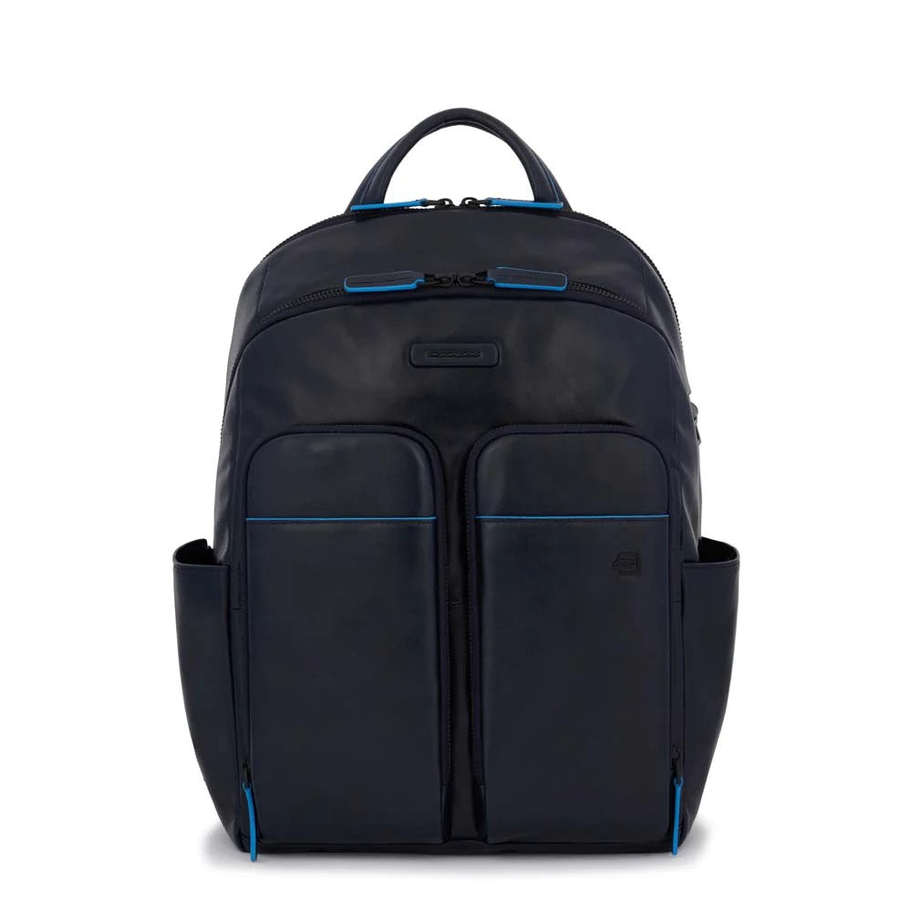 Piquadro zaino in pelle "Blue Square Revamp" CA5574B2V.BLU