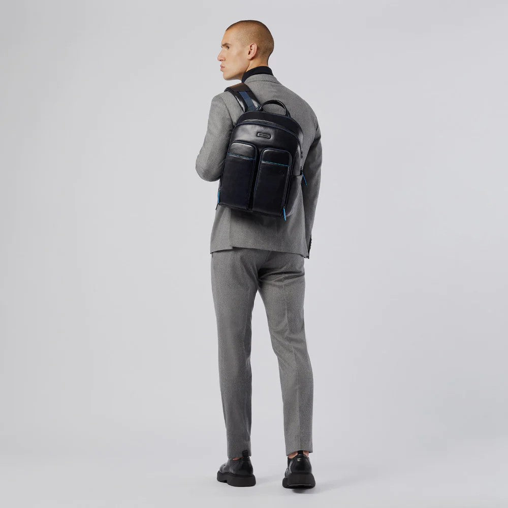 Piquadro zaino in pelle "Blue Square Revamp" Nero CA5574B2V.N