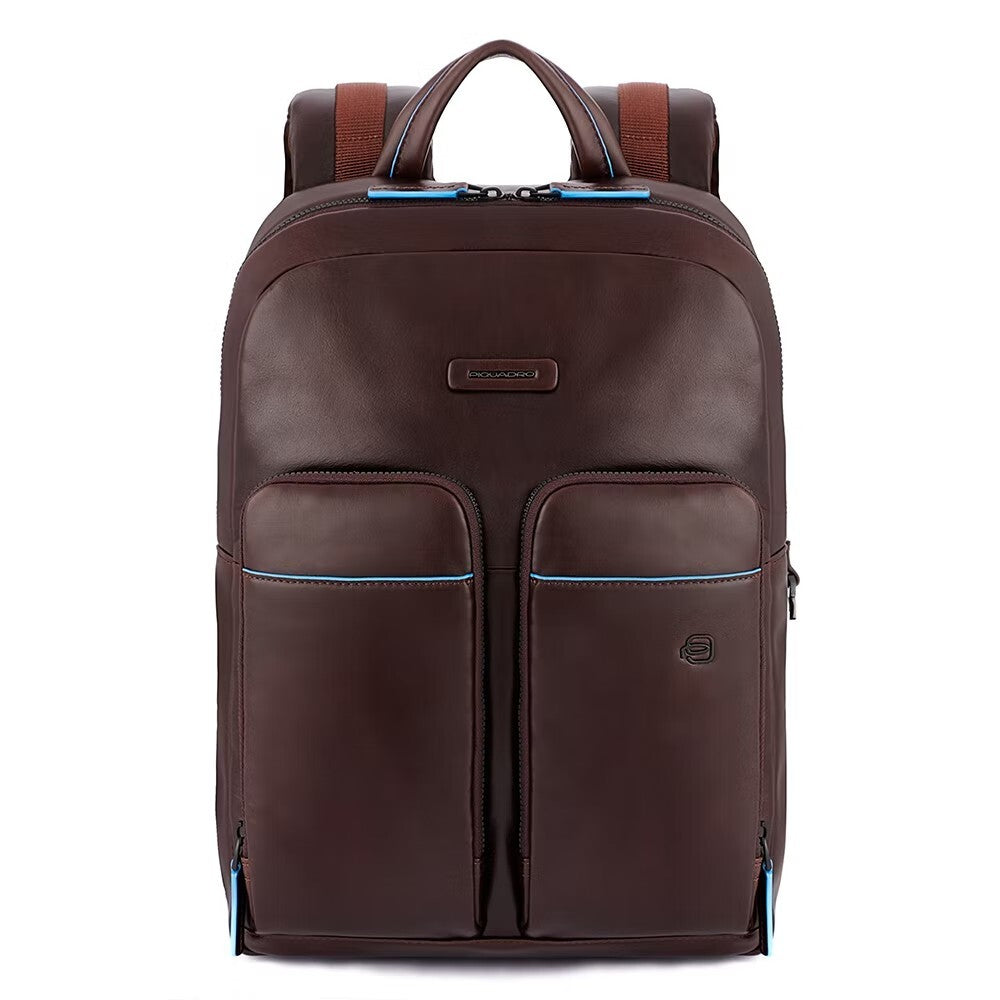Piquadro zaino in pelle "Blue Square Revamp" Marrone CA5575B2V.MO