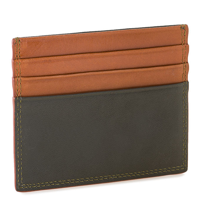 Mywalit porta carte di credito in pelle "Mens Range" Multicolor 4000.152 TAN/OLIVE